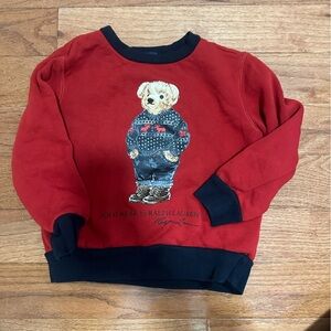 Boys polo bear red Holiday sweatshirt size 4T